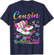 Cousin Of The Birthday Girl Rolling Skate Family Matching T-Shirt - T-Shirt | Navy