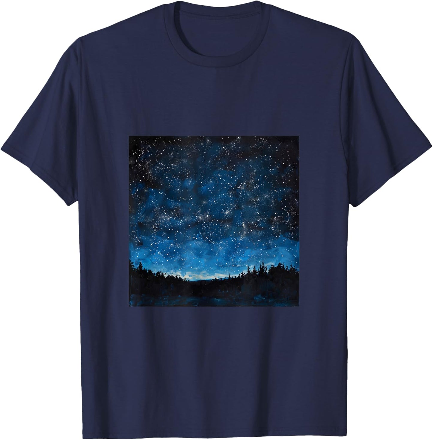Night Sky With Stars T-Shirt - T-Shirt | Navy