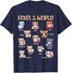 Foxes Of The World Funny Fox Animals Educational Kawaii Fox T-Shirt - T-Shirt | Navy