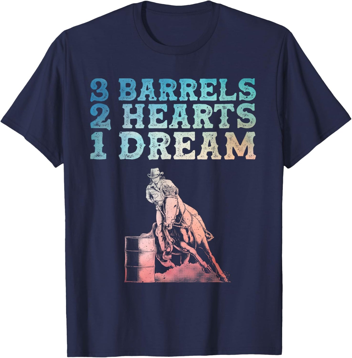 Cool Barrel Racing Design Men Rodeo Barrel Racer T-Shirt - T-Shirt | Navy