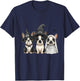 Cute Halloween Boston Terrier Dogs Witch Hat Ghost Dog Women Kids T-Shirt - T-Shirt | Navy