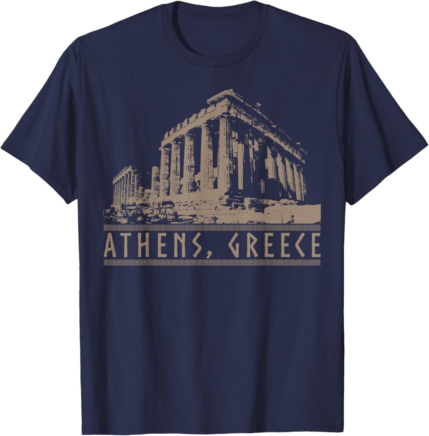 Athens, Greece Parthenon Acropolis Greek Mythology Athenian T-Shirt - T-Shirt | Navy