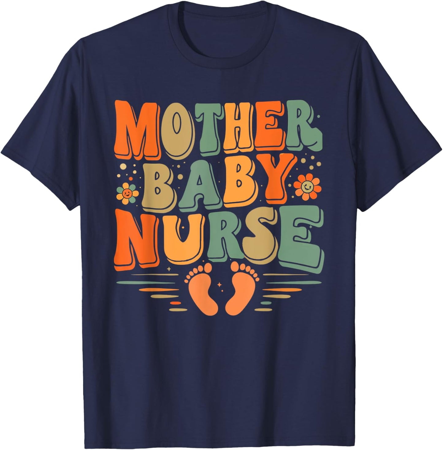 Postpartum Mother Baby Nurse Baby Postpartum Nursing Women T-Shirt - T-Shirt | Navy
