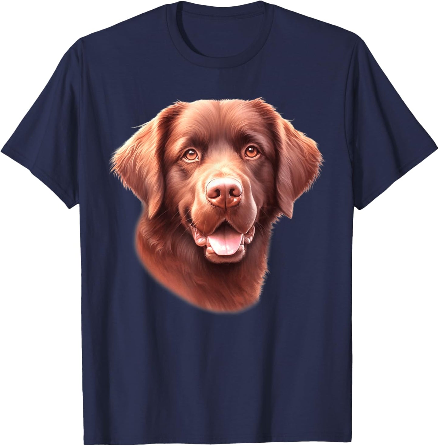 Chesapeake Bay Retriever Dog Portrait T-Shirt - T-Shirt | Navy