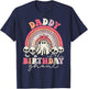 Daddy Of The Birthday Ghoul Rainbow Ghost Halloween Bday T-Shirt - T-Shirt | Navy