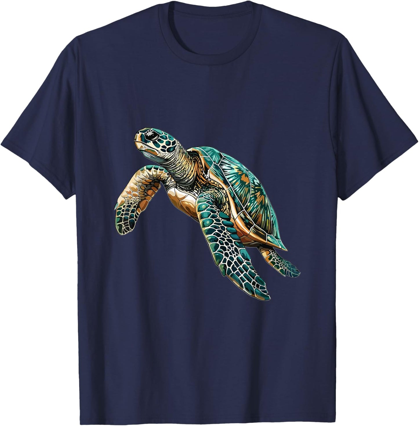 Sea Turtle Lover Graphic T-Shirt - T-Shirt | Navy