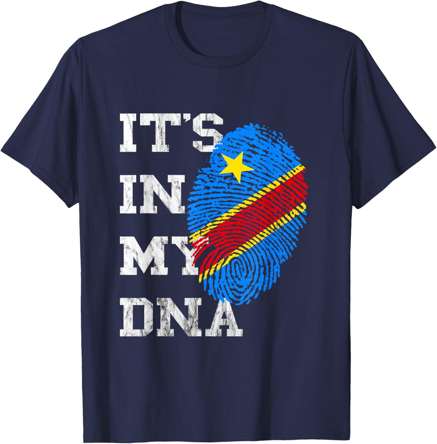 Coole Afrika Kongo Flagge Kongolese DNA Congo T-Shirt - T-Shirt | Navy