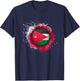 Proud Heritage Jordan Flag Soccer Ball T-Shirt - T-Shirt | Navy