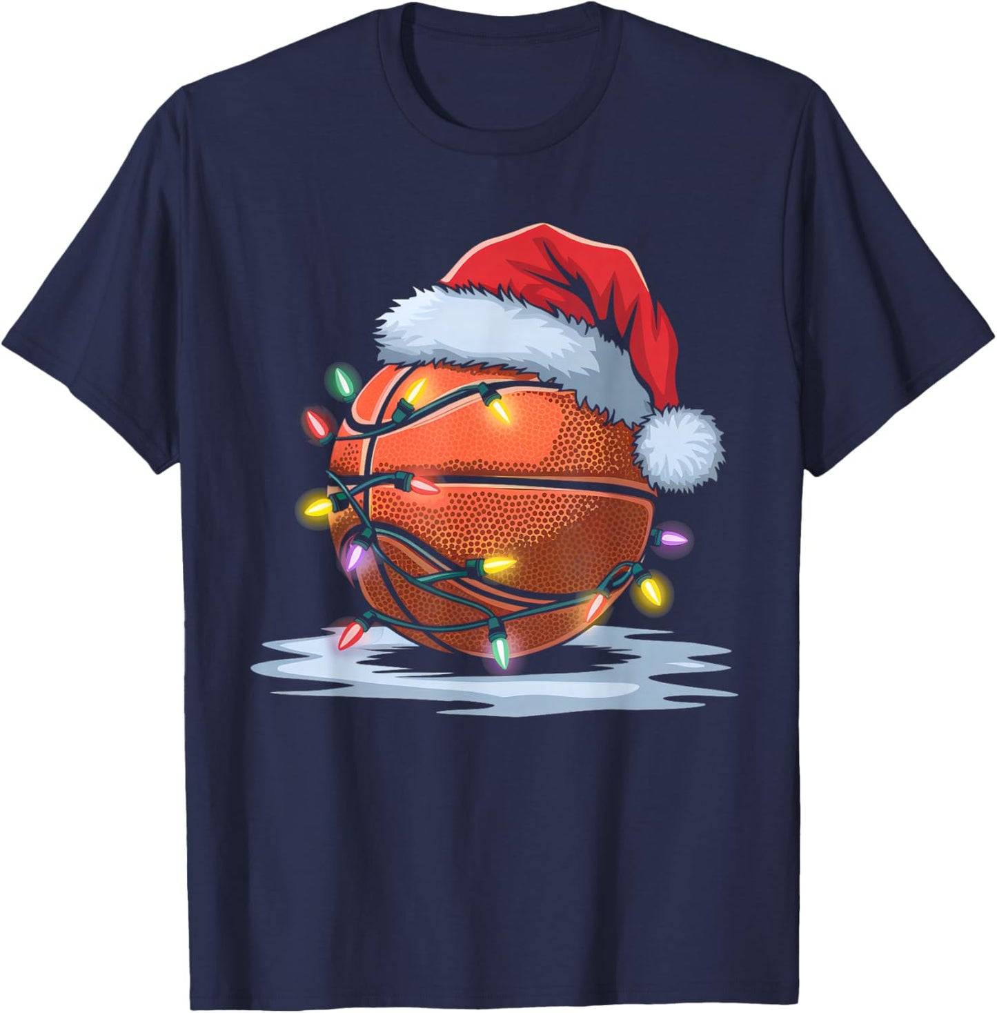 Christmas Basketball Player Santa Sports Design Boys T-Shirt - T-Shirt | Navy
