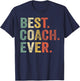 Best Coach Ever Gifts Funny Retro Vintage Style Coaching T-Shirt - T-Shirt | Navy