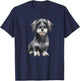 Wirehaired Dachshund Sitting Dog T-Shirt - T-Shirt | Navy