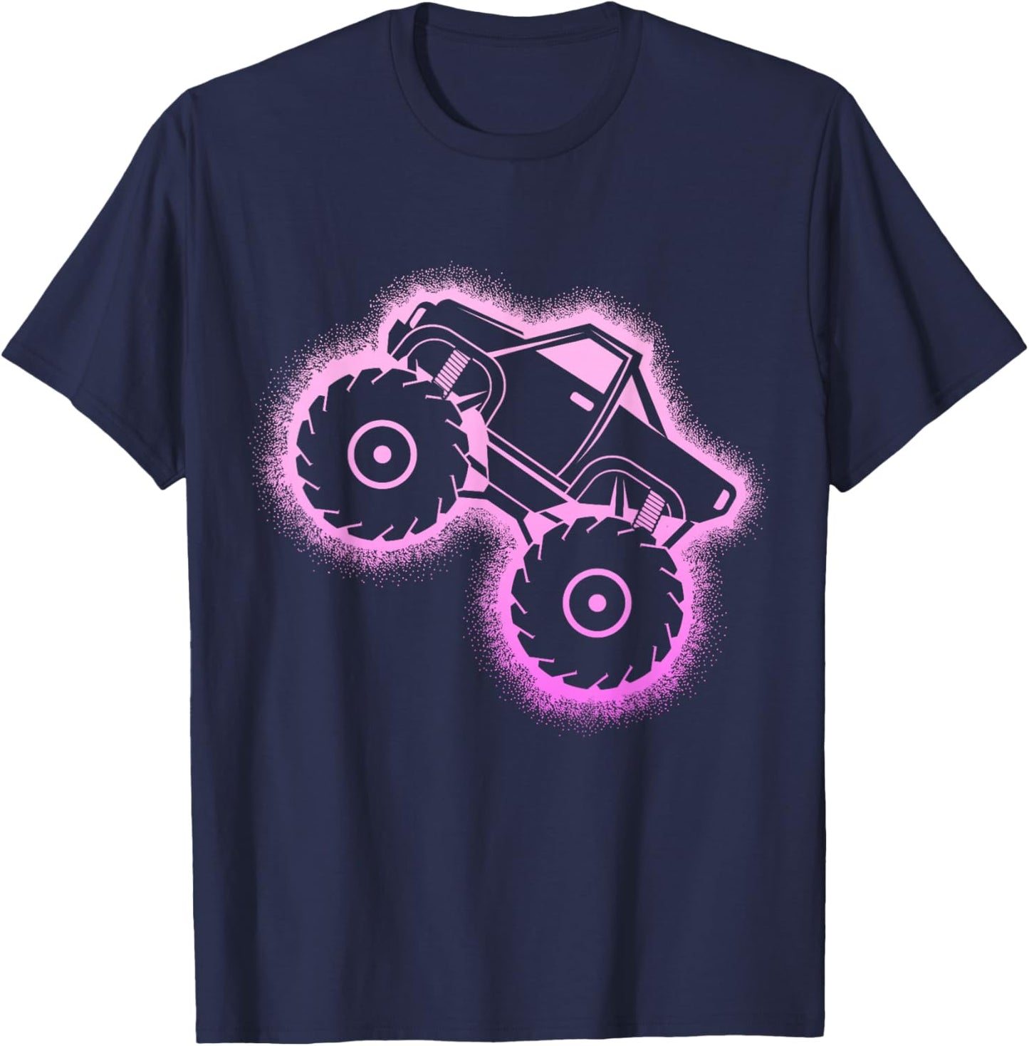 Monster Truck Girls Ladies T-Shirt - T-Shirt | Navy