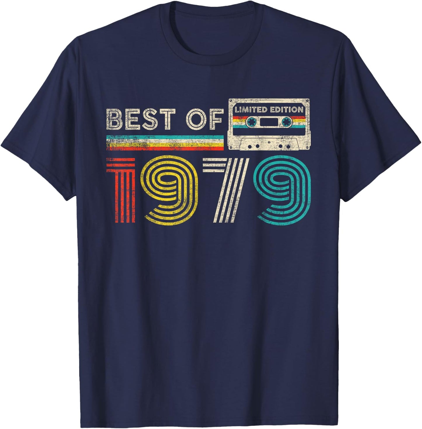 Best of 1979 46th Birthday 46 Years Old Men Women Vintage T-Shirt - T-Shirt | Navy