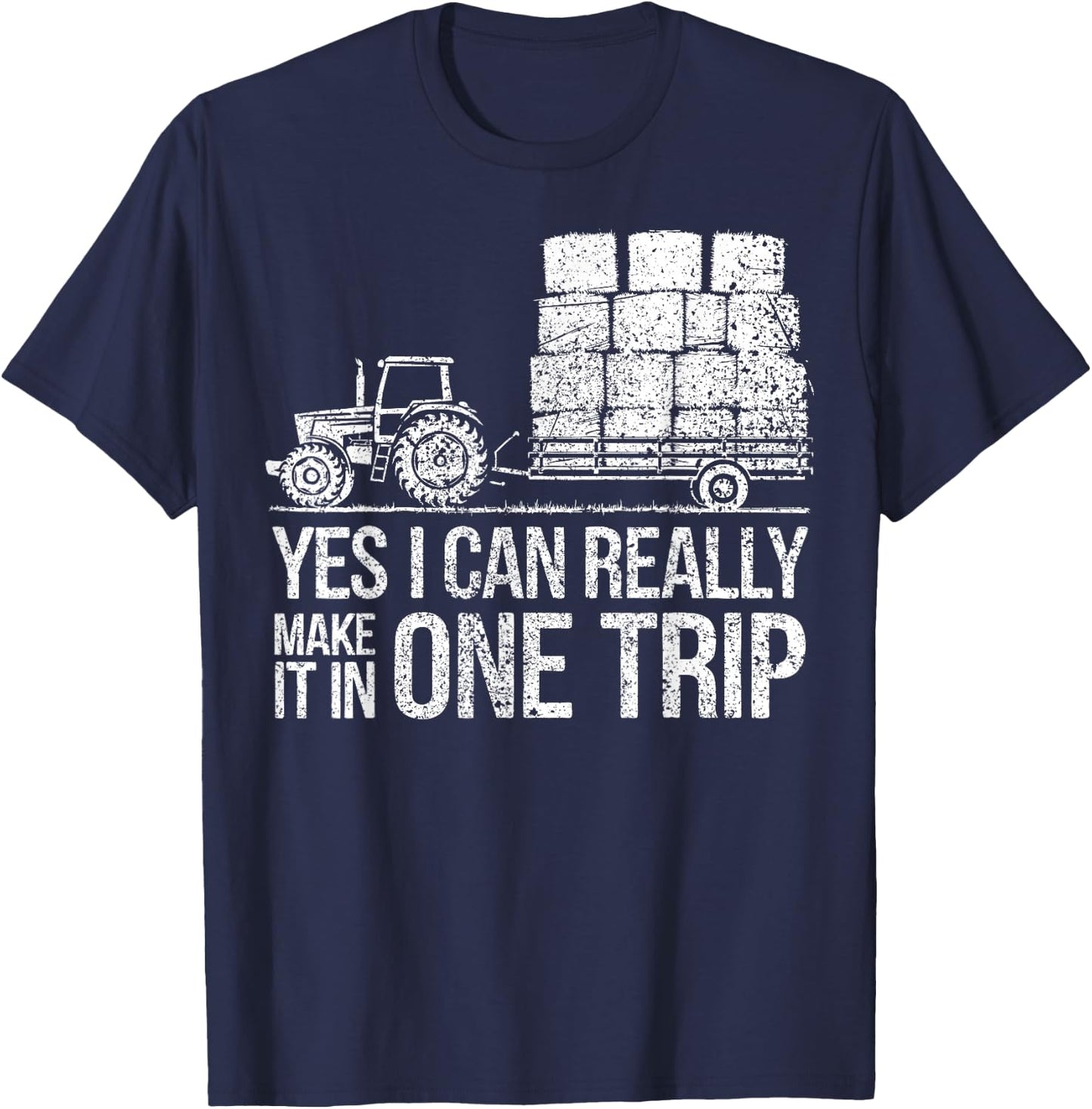 Farm Humor Hay Season Farmer T-Shirt - T-Shirt | Navy