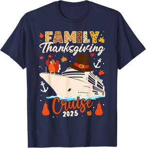 Matching Autumn Cruise Squad Family Thanksgiving Cruise 2025 T-Shirt - T-Shirt | Navy