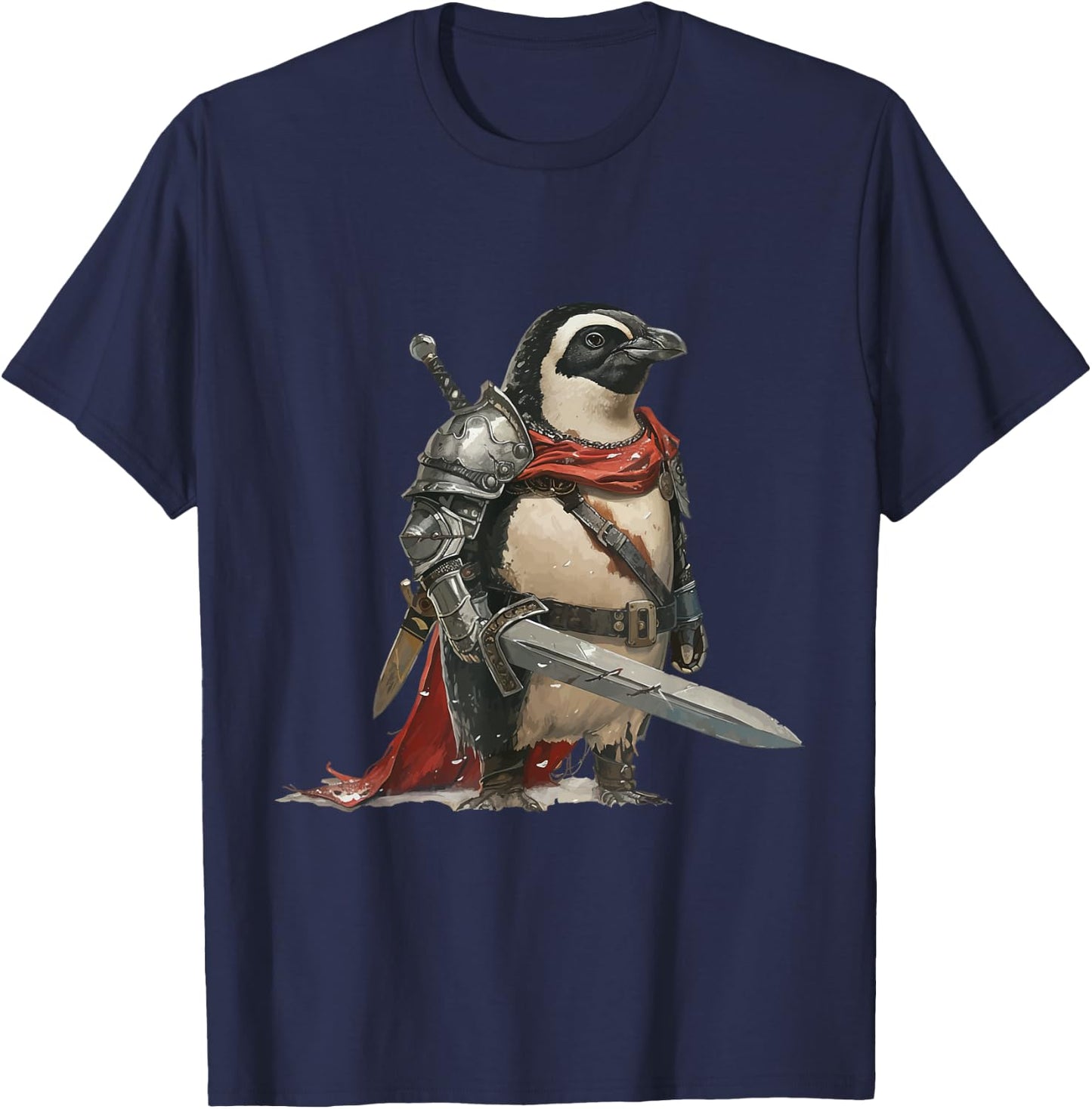 Penguin Knight Middle Age T-Shirt - T-Shirt | Navy
