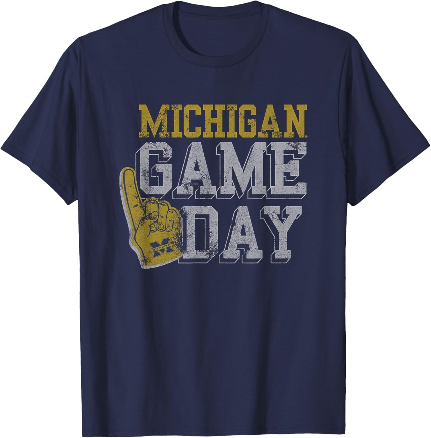 University of Michigan Wolverines U of M Spirit Game Day T-Shirt - T-Shirt | Navy