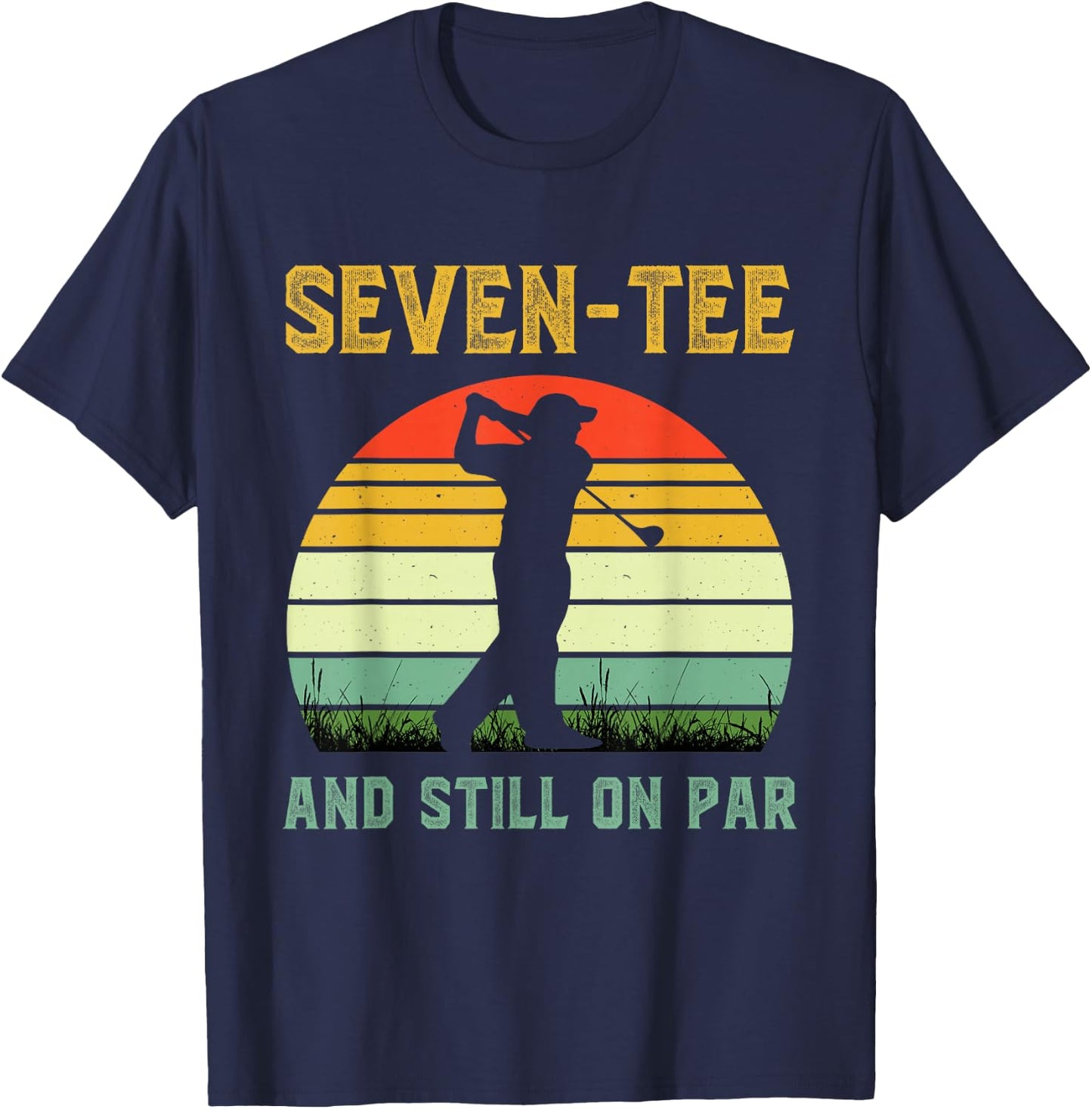 Funny 70th Birthday Golf Pun Golfing 70 Year Old Golfer T-Shirt - T-Shirt | Navy