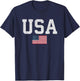 USA Patriotic American Flag 4th Of July Independence Day T-Shirt - T-Shirt | Navy