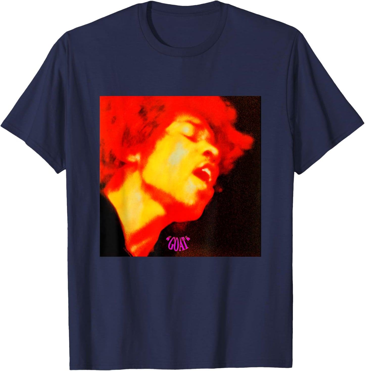 Karl Ferris Jimi Hendrix Electric Ladyland Cover Art GOAT T-Shirt - T-Shirt | Navy