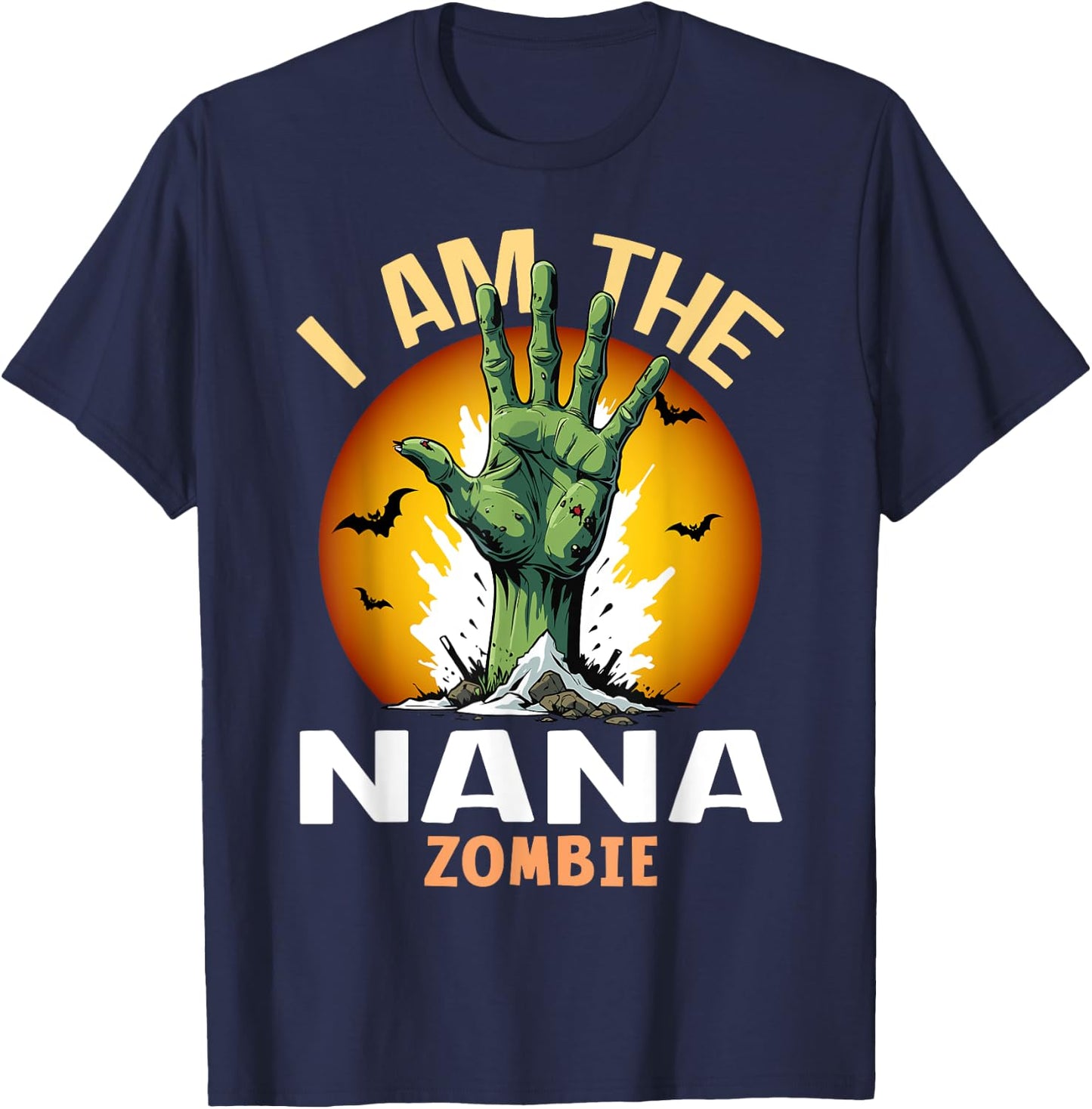 Halloween Matching Nana Zombie Costume T-Shirt - T-Shirt | Navy