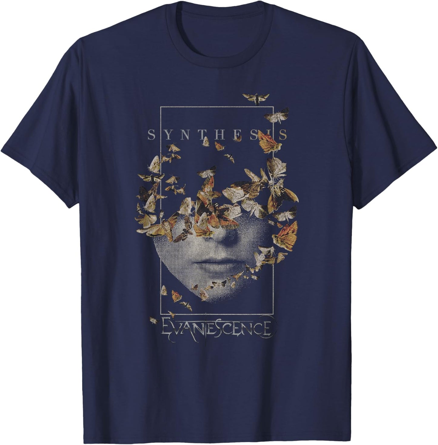 Evanescence – Half Face T-Shirt - T-Shirt | Navy