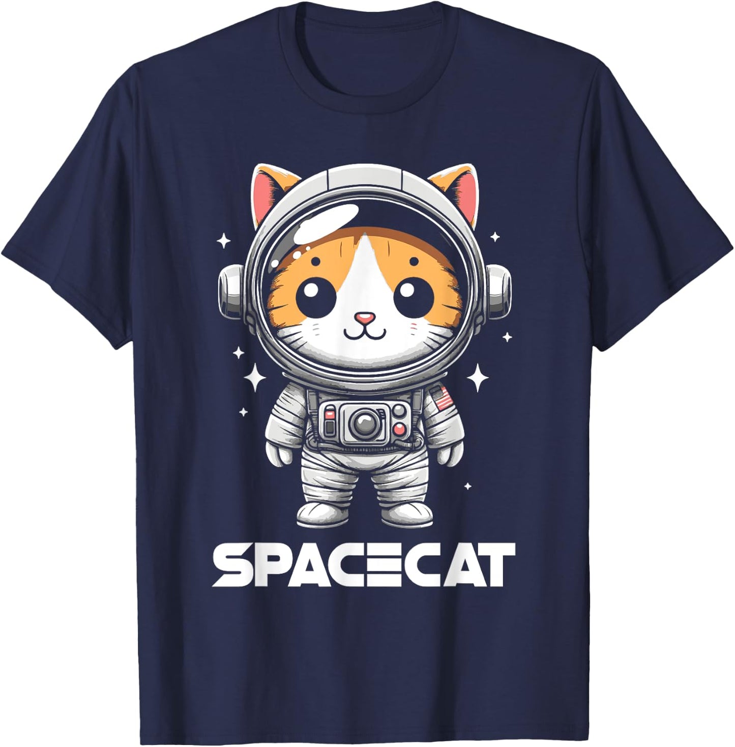 Spacecat Astronaut Cat Kitten Spaceman Cosmonaut T-Shirt - T-Shirt | Navy