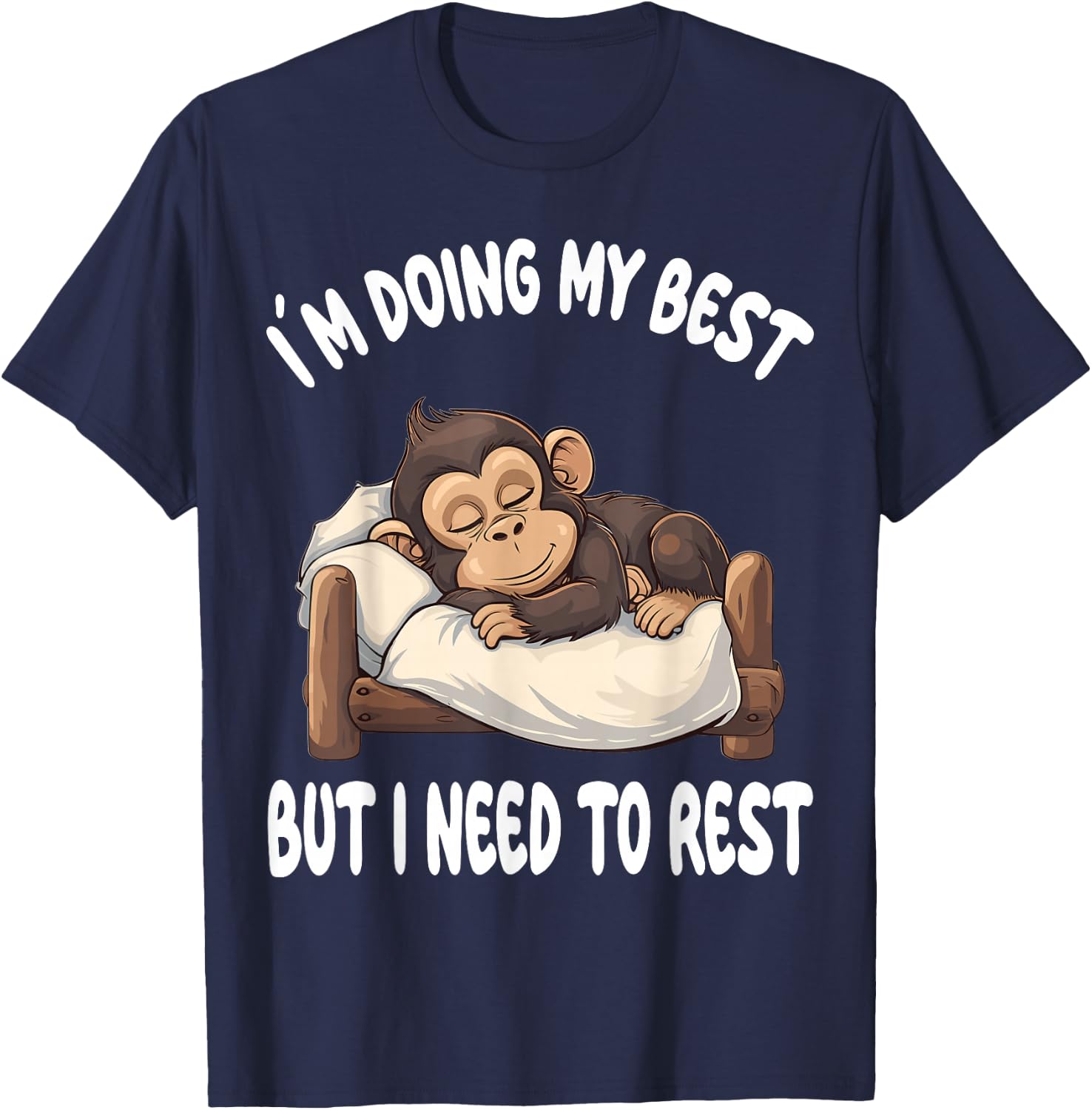 Monkey Ape Official Sleepshirt Pajamas Nightgown T-Shirt - T-Shirt | Navy