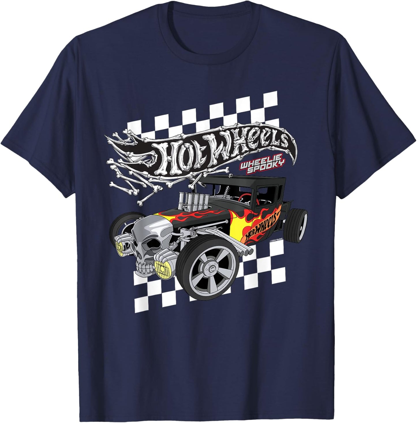 Hot Wheels - Bone Shaker Wheelie Spooky T-Shirt - T-Shirt | Navy