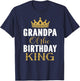 Grandpa Of The Birthday King Boys Bday Party Gift T-Shirt - T-Shirt | Navy