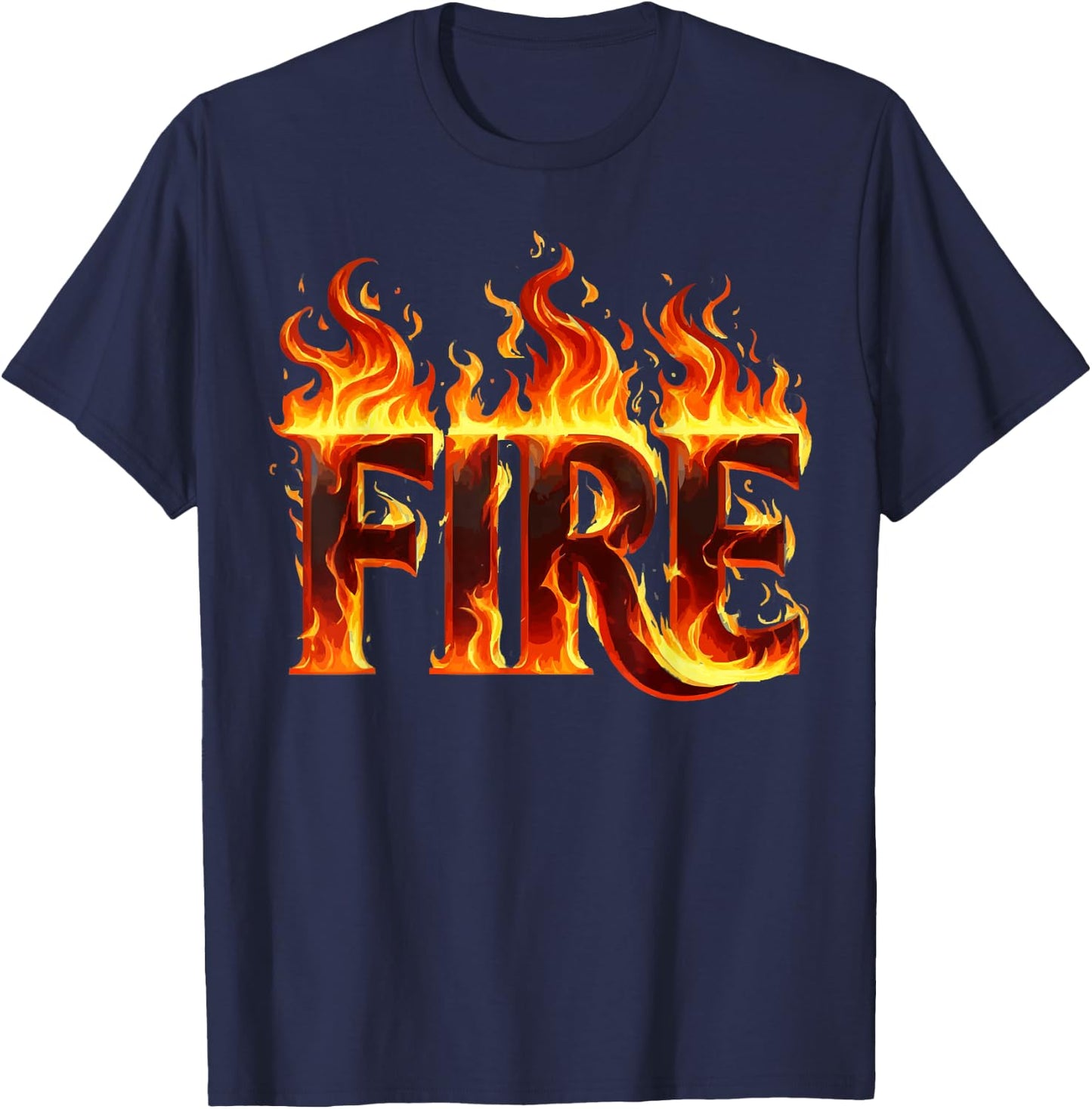 Couple Matching FIRE and ICE Halloween Party Lazy Costume T-Shirt - T-Shirt | Navy