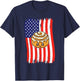 American Flag Kawaii Cinnamon Roll T-Shirt - T-Shirt | Navy