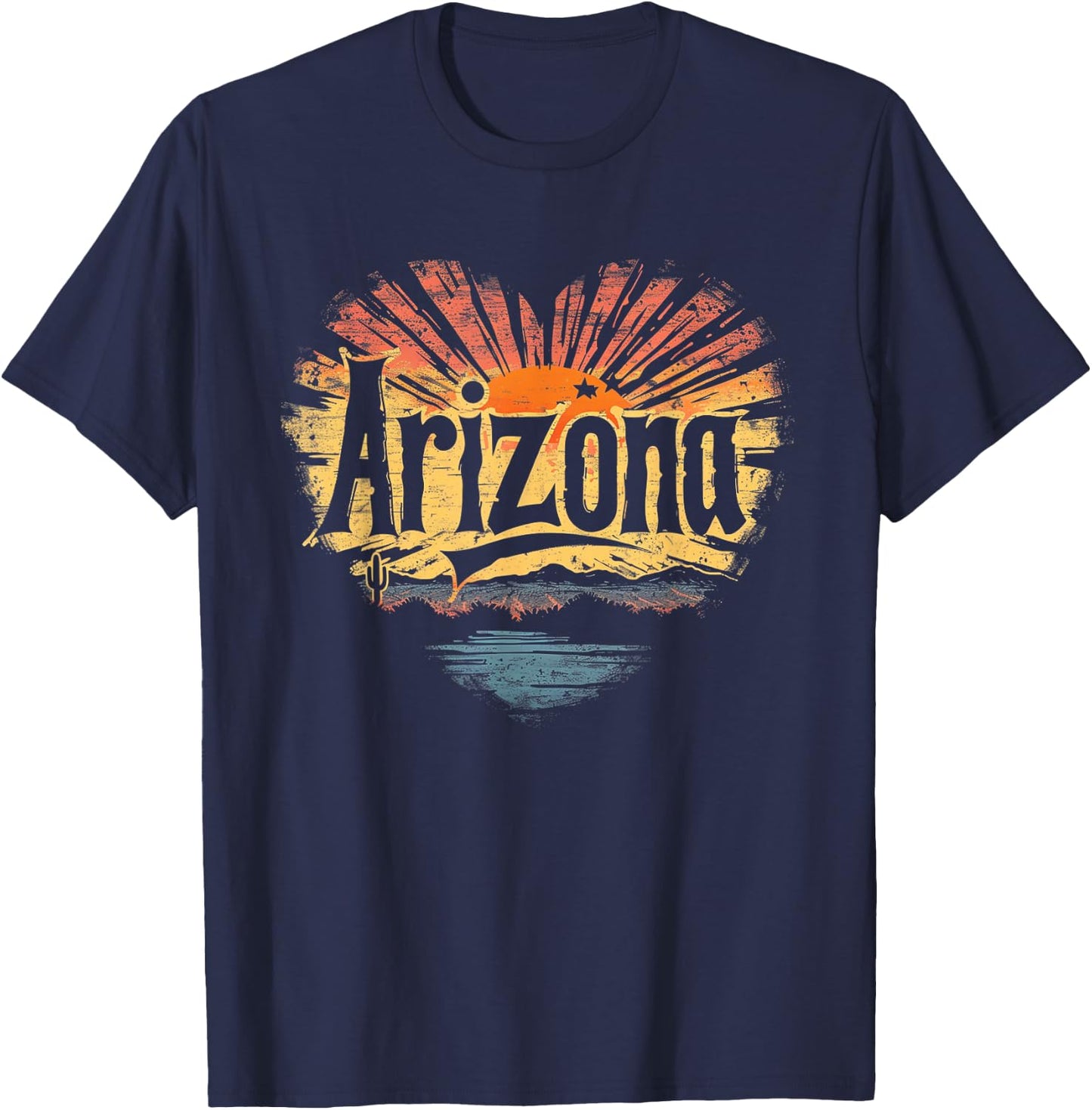 Arizona - Heart Vintage Love Women Kids Retro Graphic Cool T-Shirt - T-Shirt | Navy