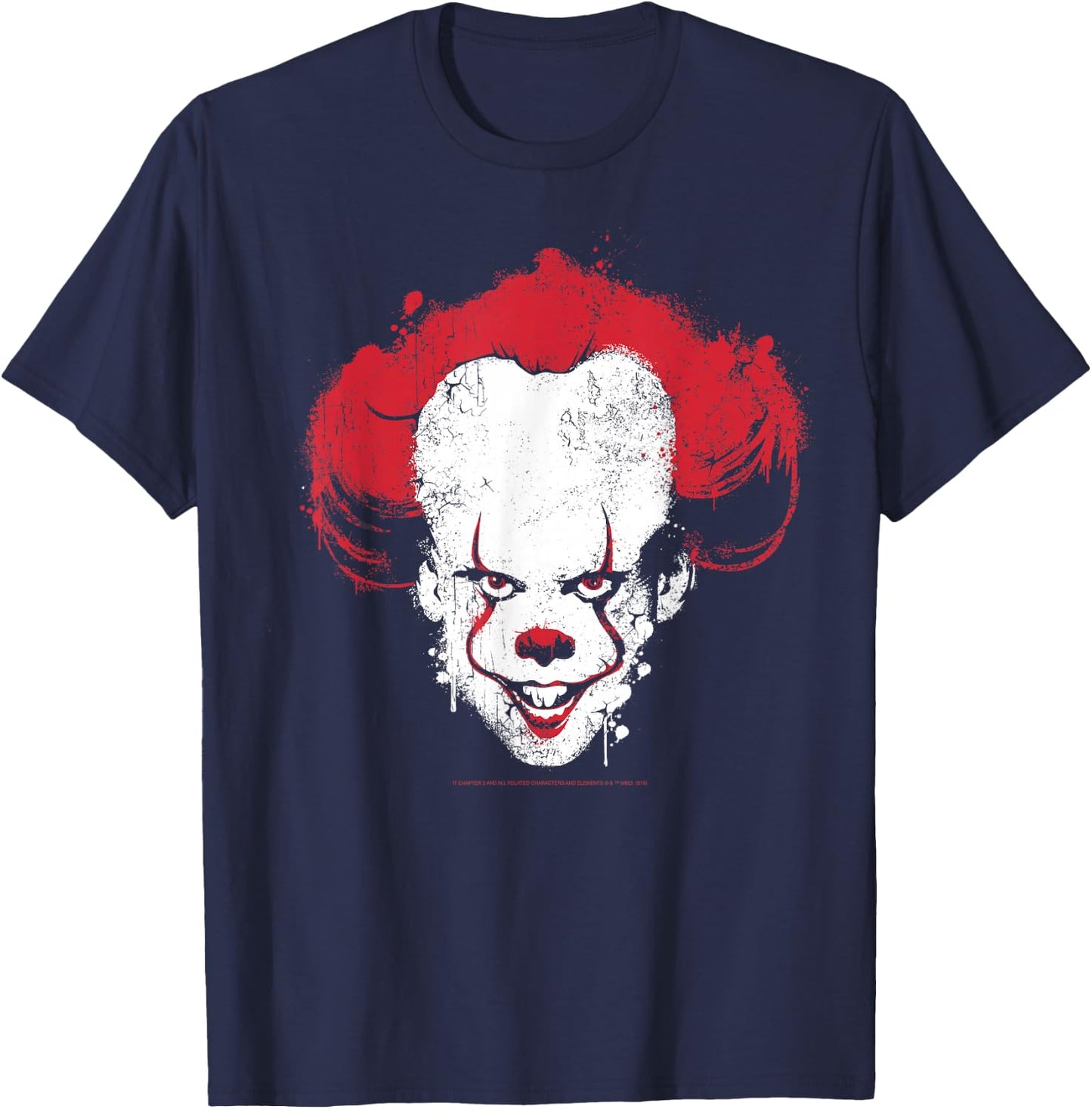 IT: Chapter Two Pennywise Big Face Paint Splatter T-Shirt - T-Shirt | Navy