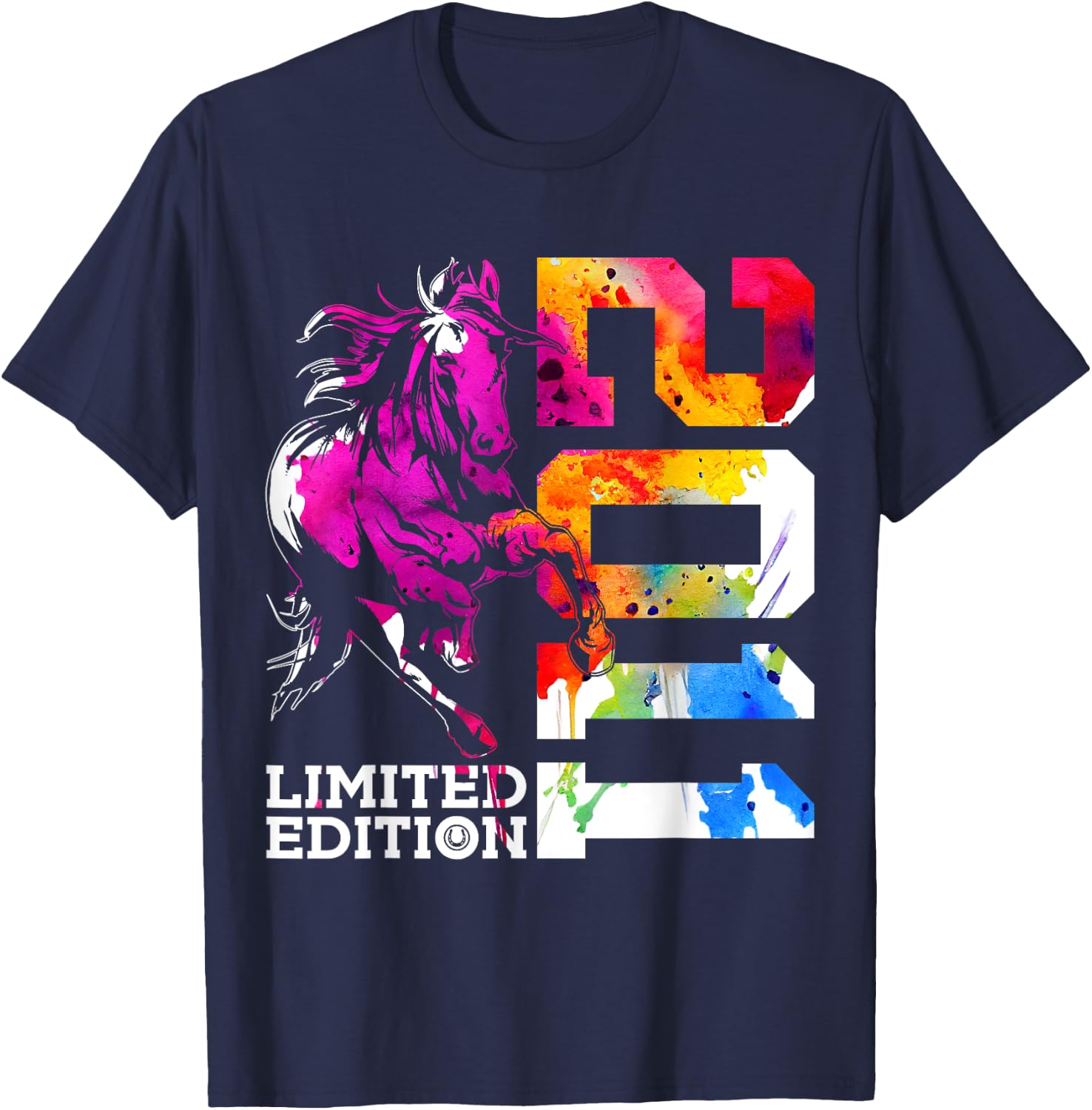 Limited Edition 2011 Riding Horse 14th Birthday T-Shirt - T-Shirt | Navy