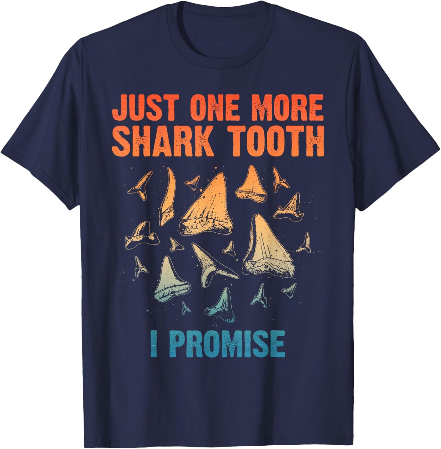 Cool Shark Teeth Art Women Megalodon Tooth Hunting T-Shirt - T-Shirt | Navy