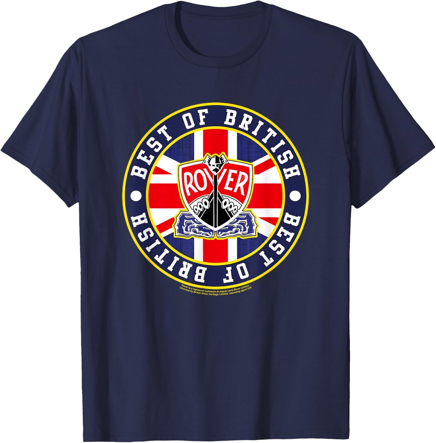 Rover Car 1930's Logo Best Of British T-Shirt - T-Shirt | Navy