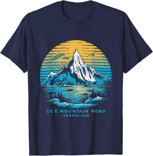 Ice Mountain Greenland Souvenir T-Shirt - T-Shirt | Navy