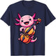 Axolotl Playing Cello Axolotls Musician Music T-Shirt - T-Shirt | Navy