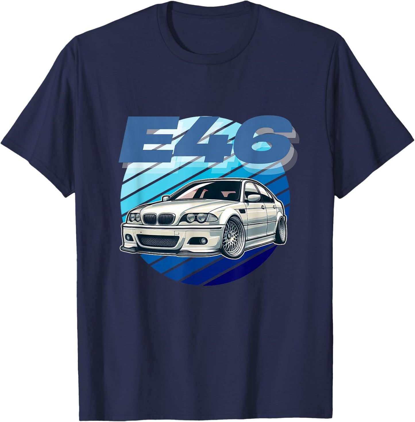 Old German Classic Cars E46 Drifting Tuning Shirt T-Shirt - T-Shirt | Navy