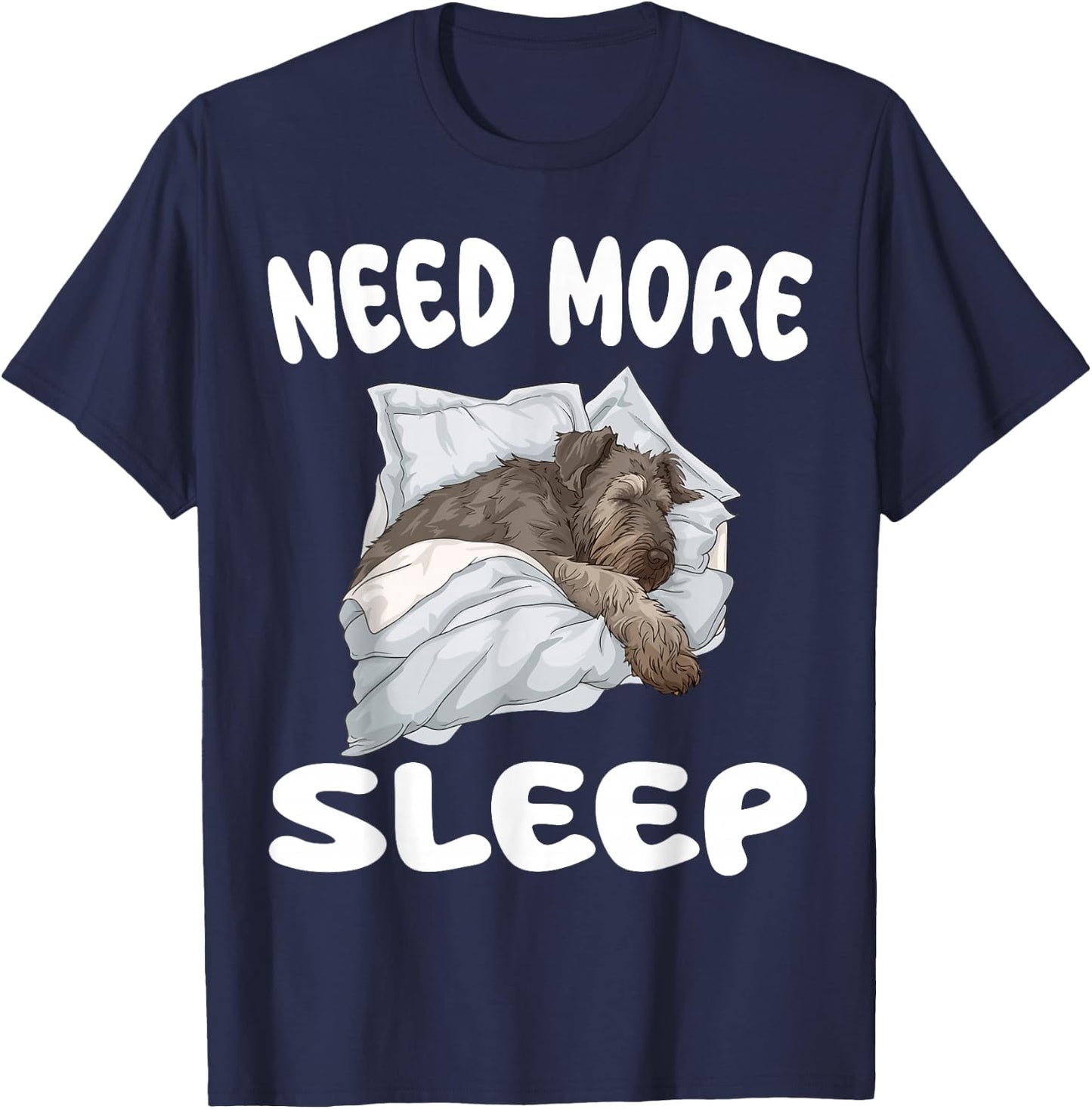 Cute Irish Wolfhound Need More Sleep Pajamas Nightgown T-Shirt - T-Shirt | Navy