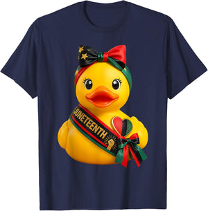 Rubber Duck Juneteenth T-Shirt - T-Shirt | Navy