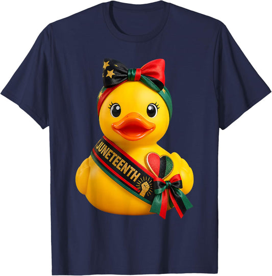 Rubber Duck Juneteenth T-Shirt - T-Shirt | Navy