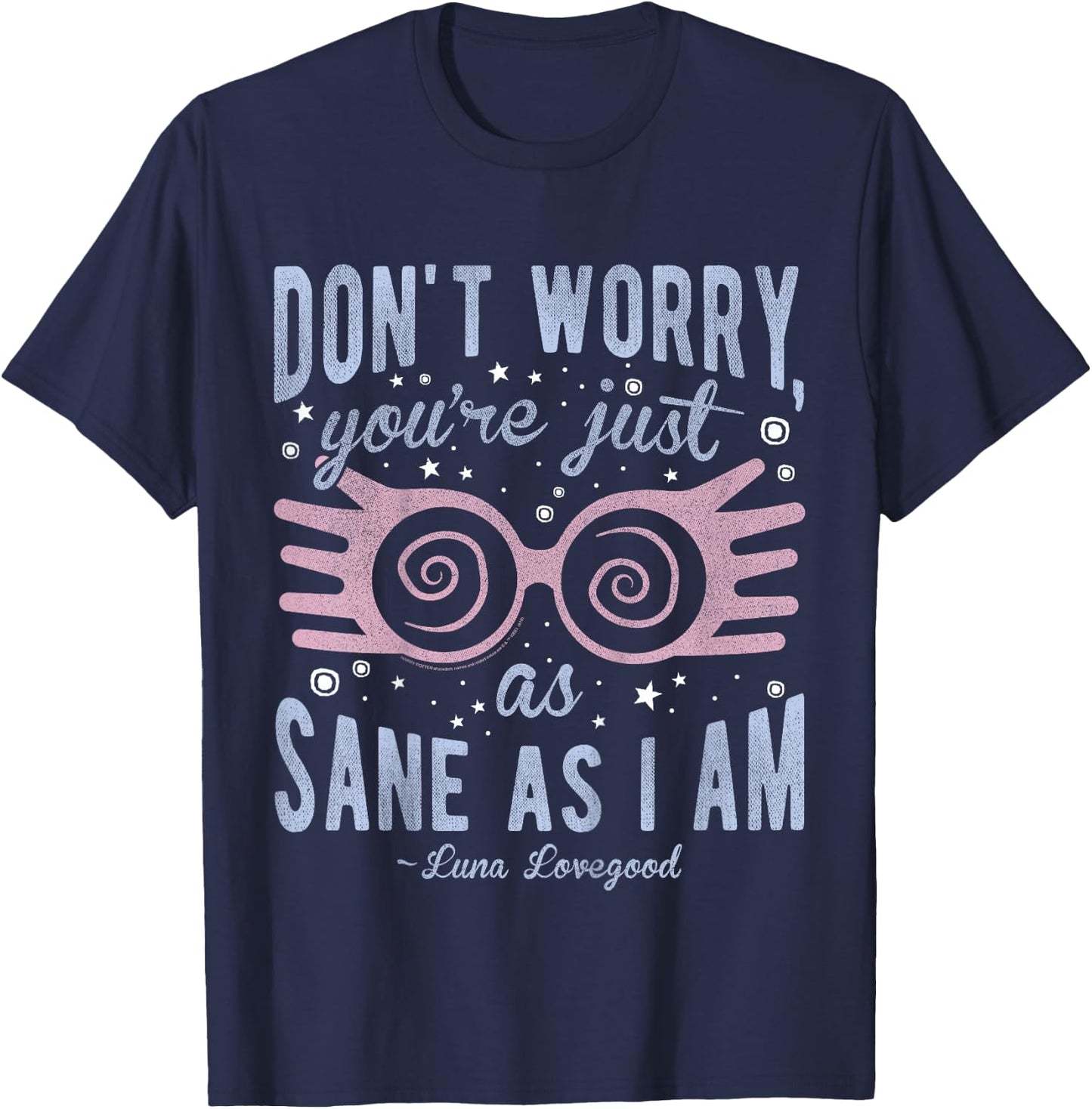 Kids Harry Potter Luna You're Just As Sane As I Am Quote T-Shirt - T-Shirt | Navy