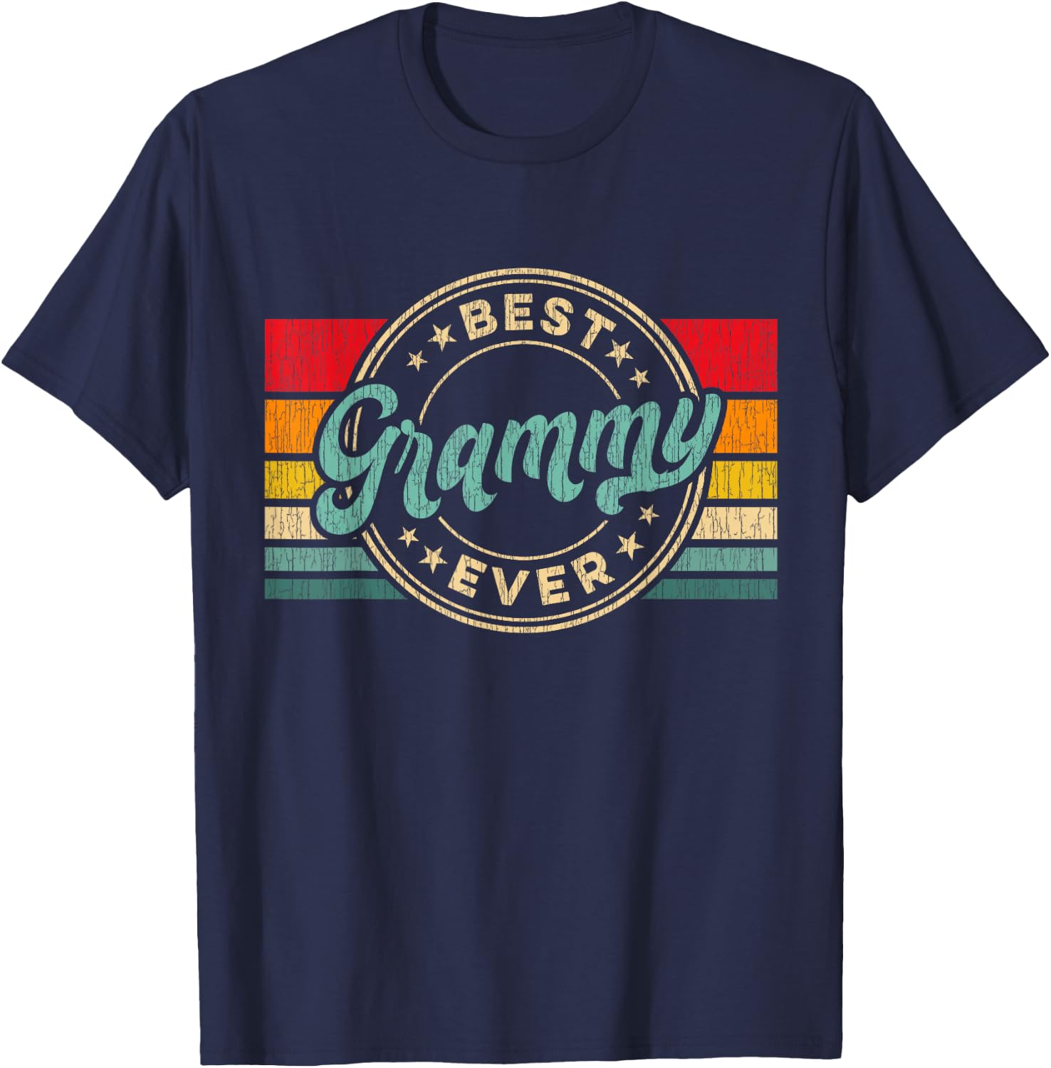 Best Grammy Ever Vintage Retro Mother's Day Gift T-Shirt - T-Shirt | Navy