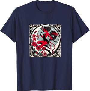 Devil Girl Pinup Illustration Devil girls T-Shirt - T-Shirt | Navy