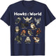 Hawk Shirt Kawaii Hawks of the World Falconry Hawk Animals T-Shirt - T-Shirt | Navy