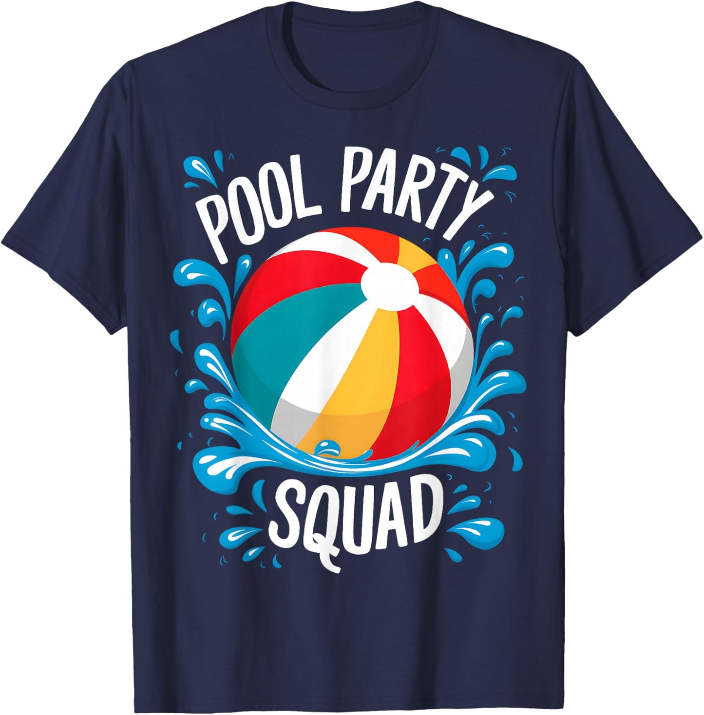 Pool Party Squad T-Shirt - T-Shirt | Navy