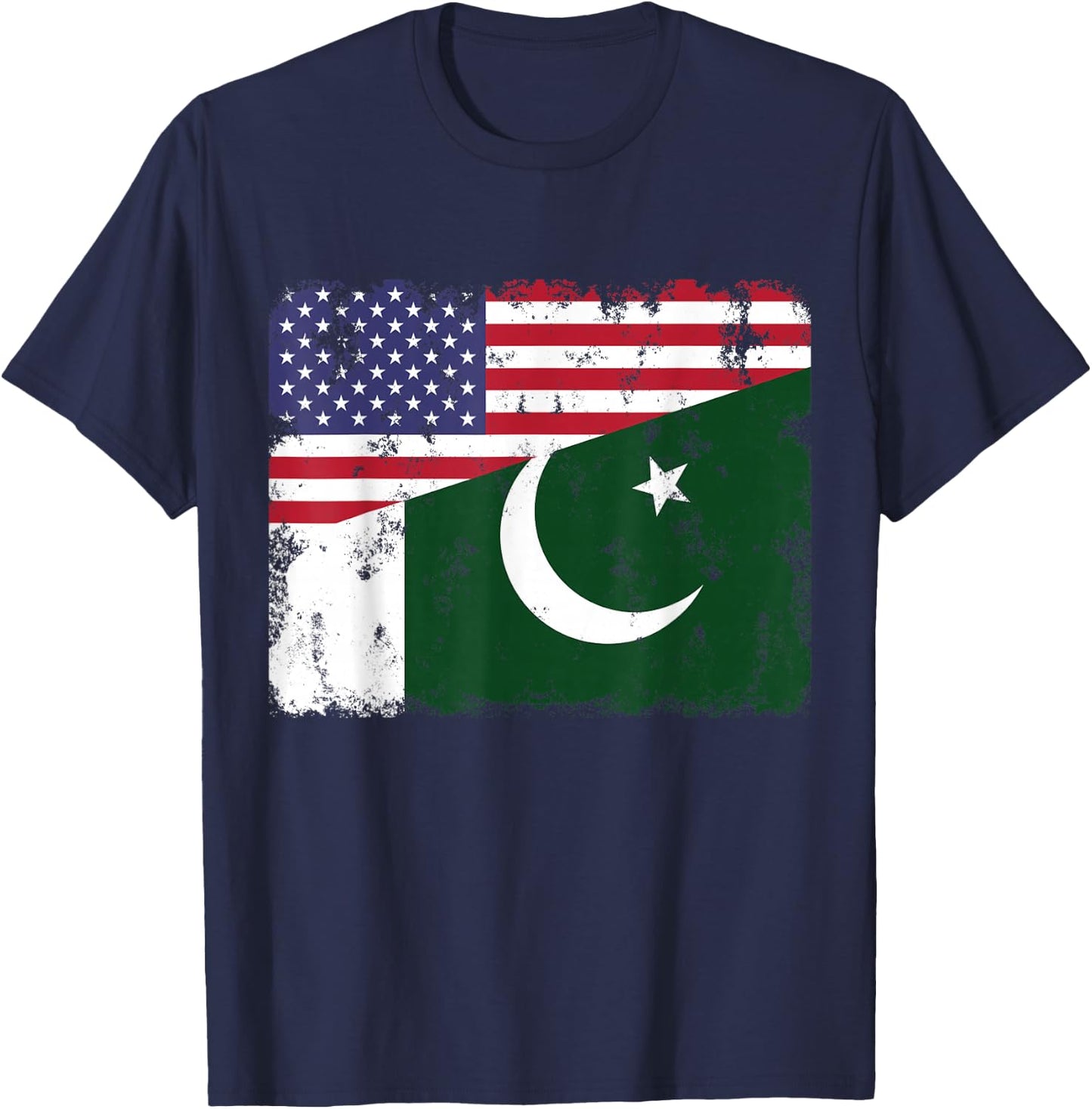 Pakistan Pride Pakistani American Flag Roots Heritage T-Shirt - T-Shirt | Navy