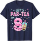 Let's Par-tea I'm 8 Years Old 8th Birthday Bubble Boba Tea T-Shirt - T-Shirt | Navy